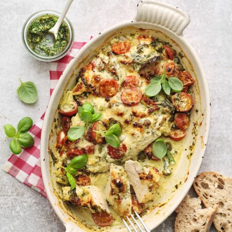 Tomaten-Pesto-Hähnchen Tomaten-Pesto-Hähnchen