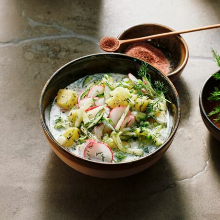 Kalte Kartoffelsuppe Okroschka Kalte Kartoffelsuppe Okroschka