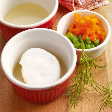 Verlorene Eier in Weingelee Verlorene Eier in Weingelee