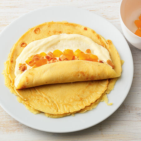 Marillen-Topfen-Palatschinken Marillen-Topfen-Palatschinken