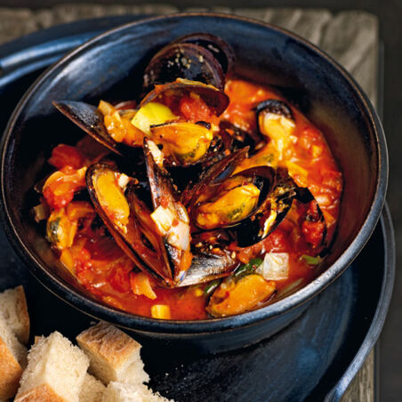 Miesmuscheln mit Tomatensauce Miesmuscheln mit Tomatensauce