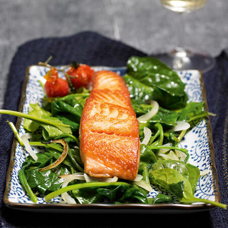 Lachs auf Blattspinat Lachs auf Blattspinat