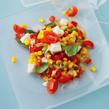Maissalat mit Mozzarella Maissalat mit Mozzarella