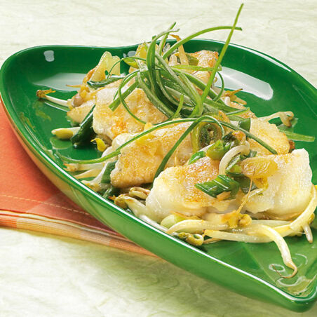 Kabeljau mit Sprossen Kabeljau mit Sprossen