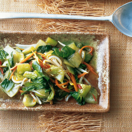 Gedünstetes Gemüse mit Ingwersauce Gedünstetes Gemüse mit Ingwersauce