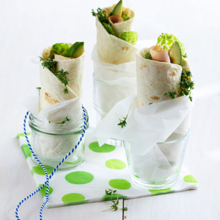 Puten-Wrap mit Avocado Puten-Wrap mit Avocado
