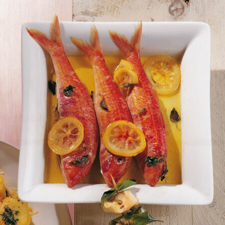 Meerbarben auf Kalabrische Art Meerbarben auf Kalabrische Art