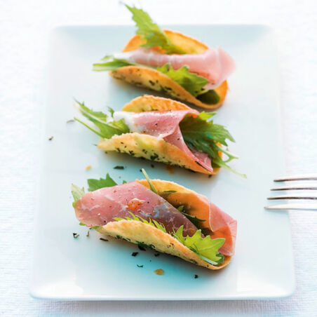 Tacos mit Rucola und Parmaschinken Tacos mit Rucola und Parmaschinken