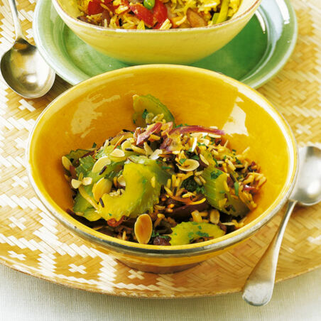 Selleriereis mit Rosinen Selleriereis mit Rosinen