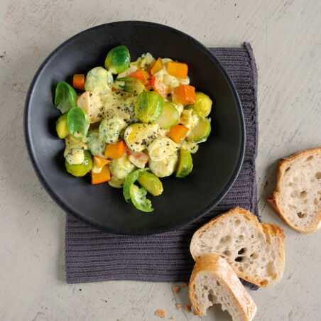 Rosenkohl mit Kürbis Rosenkohl mit Kürbis