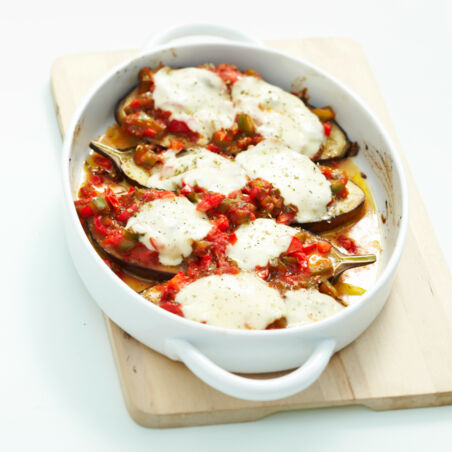 Auberginenschnitzel mit Paprika Auberginenschnitzel mit Paprika