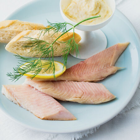 Golden geräucherte Forelle Golden geräucherte Forelle