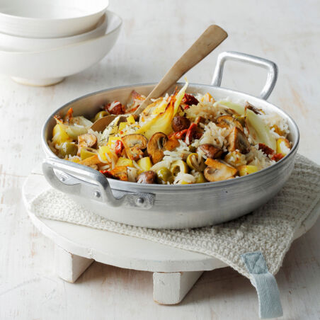 Reispfanne mit Pilzen Reispfanne mit Pilzen