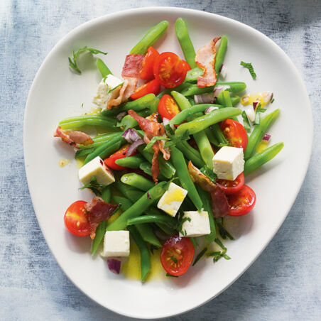 Bohnen-Tomaten-Salat mit Feta Bohnen-Tomaten-Salat mit Feta