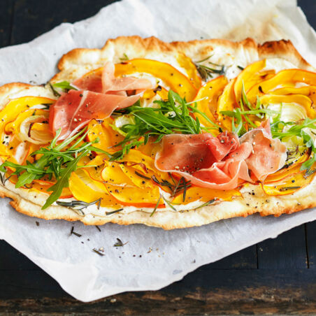 Kürbis-Flammkuchen Kürbis-Flammkuchen