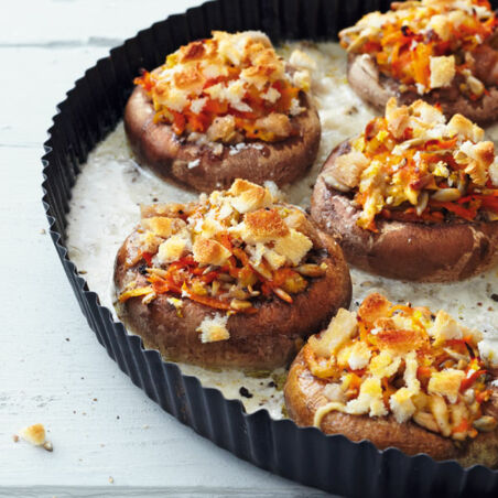 Gefüllte Riesenchampignons Gefüllte Riesenchampignons