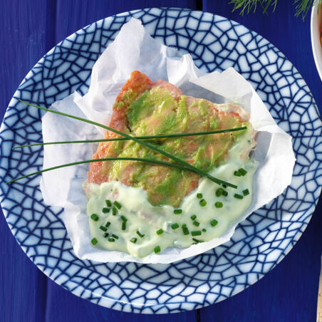 Lachs mit Wasabisauce Lachs mit Wasabisauce