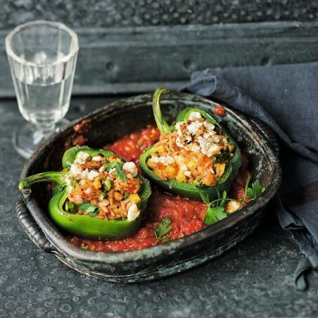 Gefüllte Paprika mit Ananasreis Gefüllte Paprika mit Ananasreis