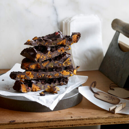 Schokobruch mit Honeycomb Schokobruch mit Honeycomb