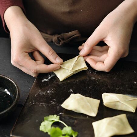 Wan-Tans mit Hackfüllung Wan-Tans mit Hackfüllung