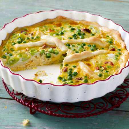 Erbsen-Quiche mit Joghurtguss Erbsen-Quiche mit Joghurtguss