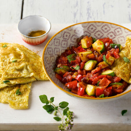 Omelett mit Ratatouille Omelett mit Ratatouille