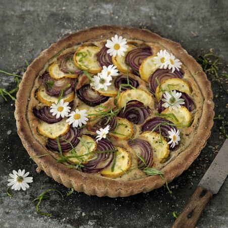 Zucchinitarte mit Kräutern Zucchinitarte mit Kräutern