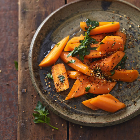 Honigmöhren mit Hanf Honigmöhren mit Hanf