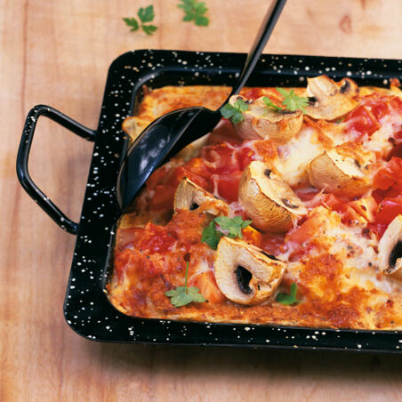 Pilzauflauf vom Blech Pilzauflauf vom Blech