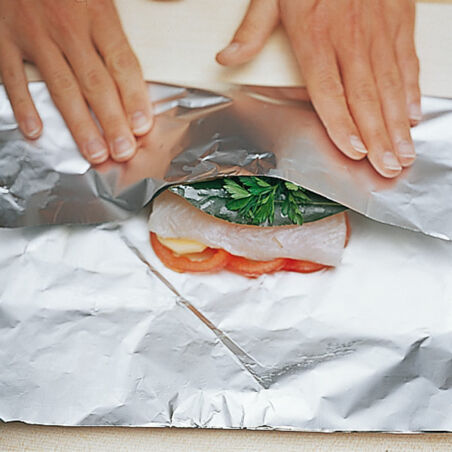 Seezunge in Folie gegart Seezunge in Folie gegart