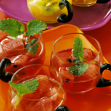 Melonen-Campari-Bowle Melonen-Campari-Bowle