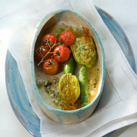 Gefüllte Zucchiniblüten Gefüllte Zucchiniblüten