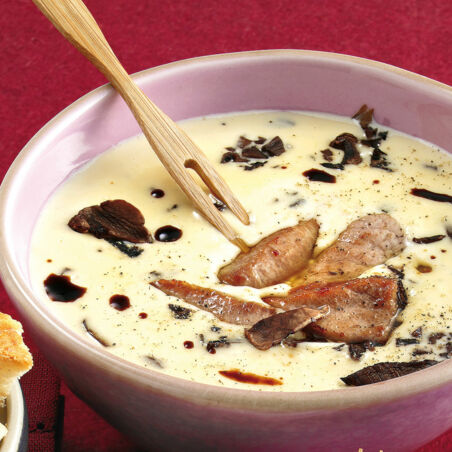 Schmelzkäse-Pilz-Fondue Schmelzkäse-Pilz-Fondue