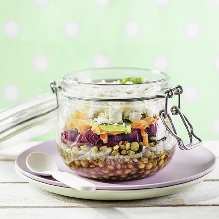 Linsensalat im Glas Linsensalat im Glas