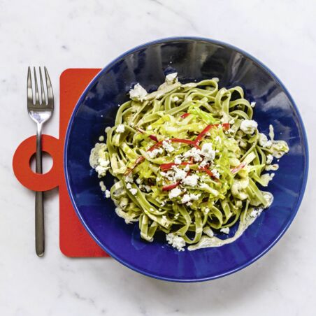 Linsennudeln mit Paprikakraut Linsennudeln mit Paprikakraut