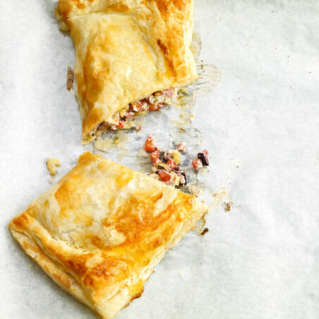 Teigtaschen mit Lauch-Käse-Füllung Teigtaschen mit Lauch-Käse-Füllung