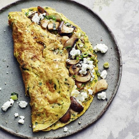 Omelett mit Pilzen und Feta Omelett mit Pilzen und Feta