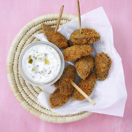 Seitannuggets mit Remoulade Seitannuggets mit Remoulade
