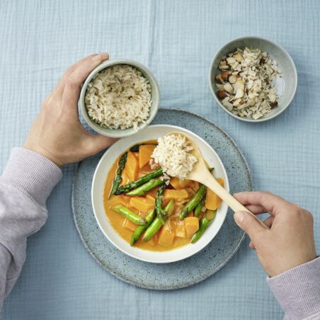 Süßkartoffel-Spargel-Curry Süßkartoffel-Spargel-Curry