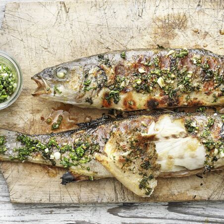 Gegrillter grüner Hering Gegrillter grüner Hering