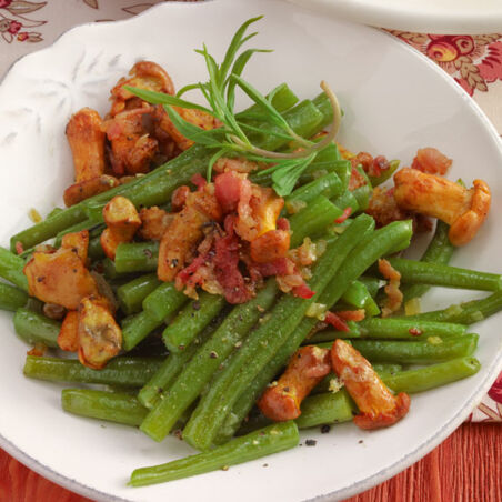 Grüne Bohnen mit Pfifferlingen Grüne Bohnen mit Pfifferlingen