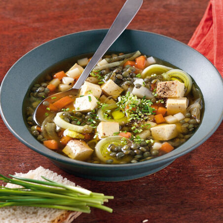 Linseneintopf mit Tofu Linseneintopf mit Tofu