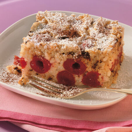 Reisauflauf mit Kirschen und Schokolade Reisauflauf mit Kirschen und Schokolade