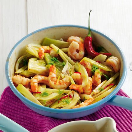 Garnelen-Fenchel-Pfanne Garnelen-Fenchel-Pfanne