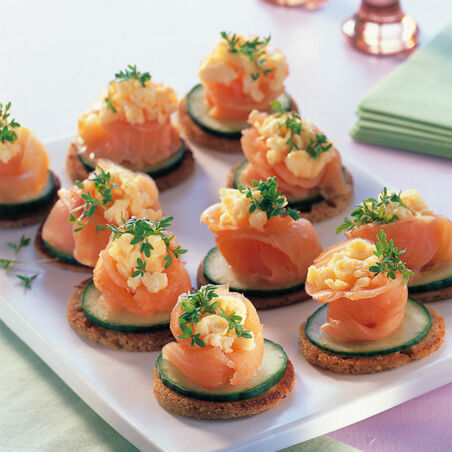Räucherlachs-Nester Räucherlachs-Nester