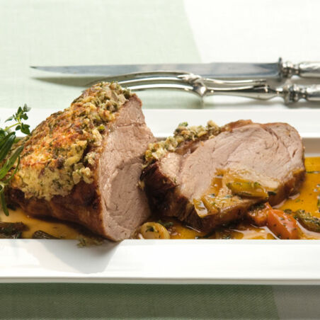 Kalbsbraten mit Haselnüssen Kalbsbraten mit Haselnüssen