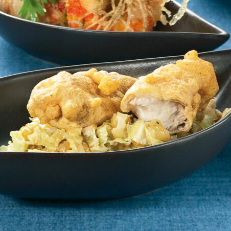 Fischstäbchen mit Chinakohl Fischstäbchen mit Chinakohl