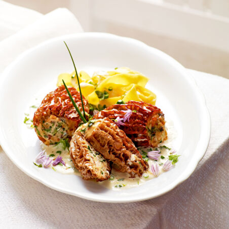 Tagliatelle mit gefüllten Morcheln Tagliatelle mit gefüllten Morcheln