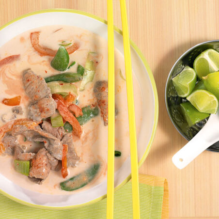 Kokossuppe mit Rind Kokossuppe mit Rind