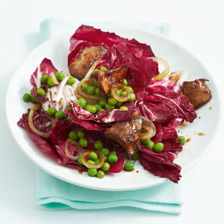 Radicchiosalat mit Hühnerleber Radicchiosalat mit Hühnerleber